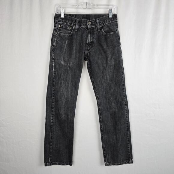 Levi's 514 Straight Jeans Men's 28 x 27 (tag 29 x 30) Charcoal Wash Fade - Picture 1 of 16